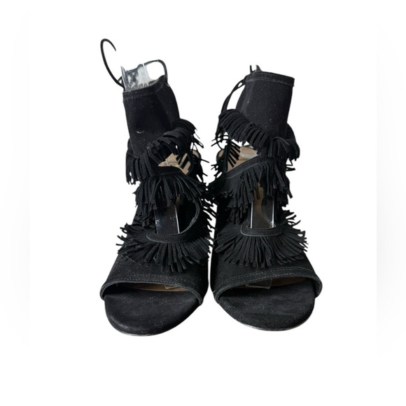 Aquazzura Firenze Sexy Fringe Suede Heel Size US 6.5 - Picture 7 of 11